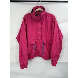 Helly Hansen Pink Y2K Athletic Outdoor Zip Snap Close Women XL Track Jacket
